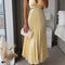 Verity Pleated Wrap-Neck Maxi Dress
