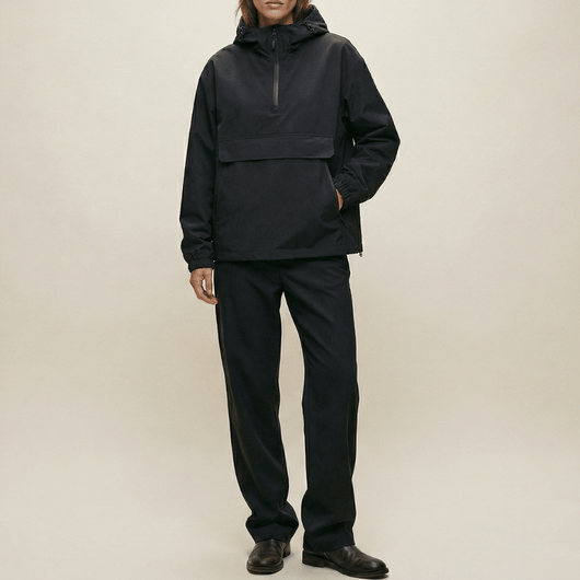 Blacktop Lightweight Hooded Windbreaker Jacket