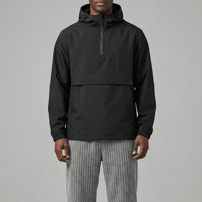 Blacktop Lightweight Hooded Windbreaker Jacket