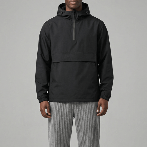 Blacktop Lightweight Hooded Windbreaker Jacket