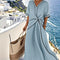Aurelia Wrap-Front Maxi Dress
