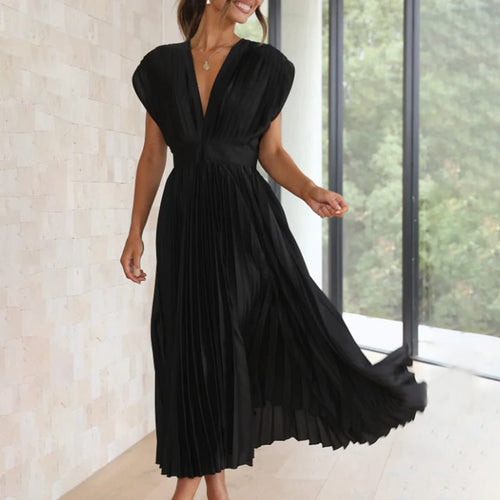 Ottavia Pleated Wedding Guest Midi Dress