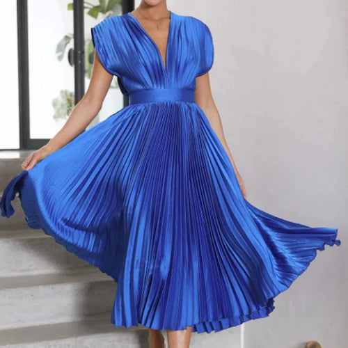 Ottavia Pleated Wedding Guest Midi Dress