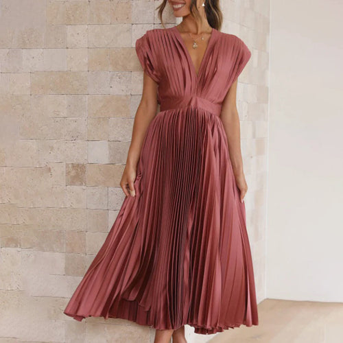 Ottavia Pleated Wedding Guest Midi Dress
