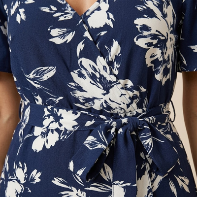 Women's Floral Cold-Shoulder Maxi Dress - Flowing Silhouette Dress with Adjustable Straps