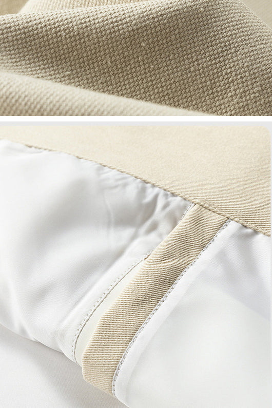 Men's Snap-Button Utility Jacket - Straight Silhouette Hip-Length Jacket with Front Snap Buttons