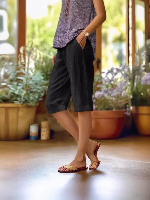 Rosalind Straight Leg Knee-Length Shorts