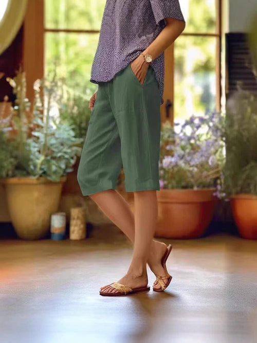 Rosalind Straight Leg Knee-Length Shorts