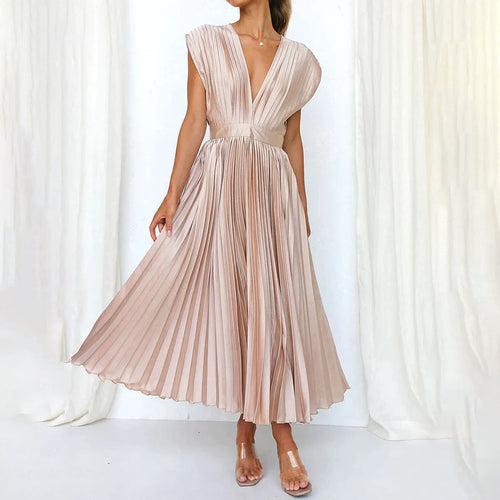 Ottavia Pleated Wedding Guest Midi Dress
