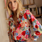 Odette Floral Linen Button-Down Blouse