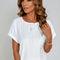 Celeste Cotton Eyelet Round Neck Top