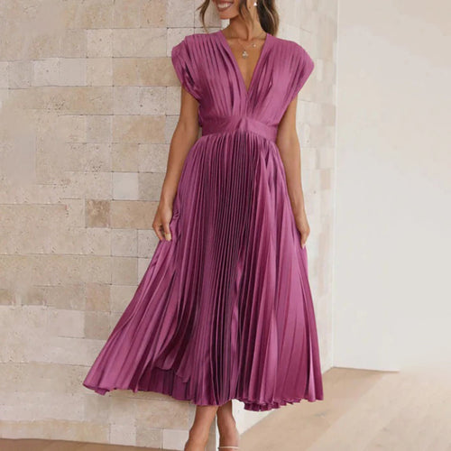 Ottavia Pleated Wedding Guest Midi Dress