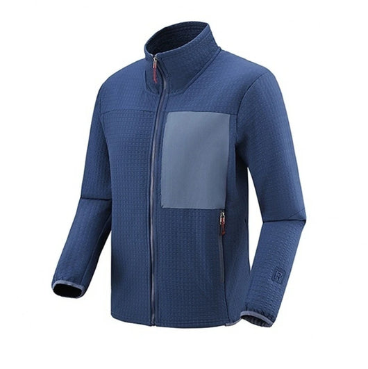 Men's Checkered Contrast Jacket - Stand-Up Collar Outdoor Mountaineering Coat
