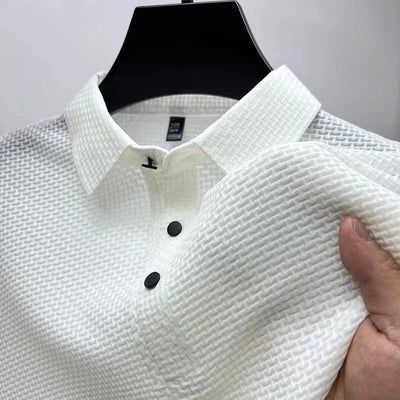 Men's Business Casual Geometric Polo Shirt