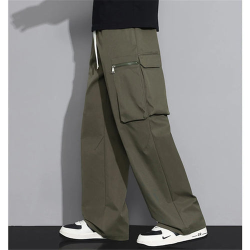 Men's Loose Straight-Leg Trousers - Casual Workwear Pants