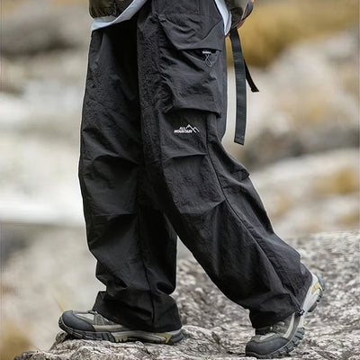 Men's Baggy Cargo Hiking Pants | Waterproof Parachute Joggers