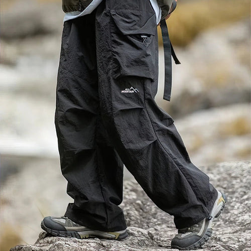 Men's Baggy Cargo Hiking Pants | Waterproof Parachute Joggers