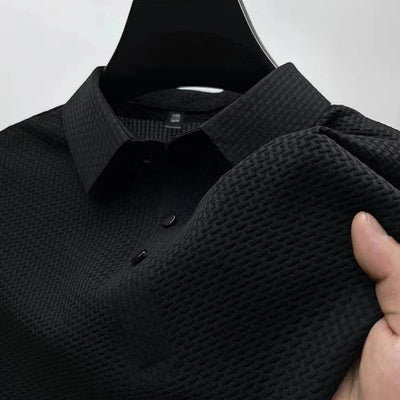 Men's Business Casual Geometric Polo Shirt