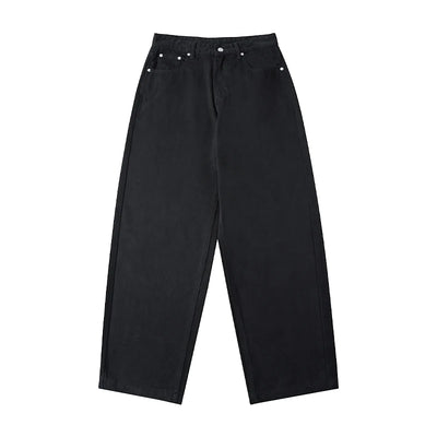 Retro Loose Fit Cotton Jeans