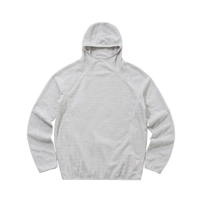 Thermal-Knit Hooded Sweatshirt
