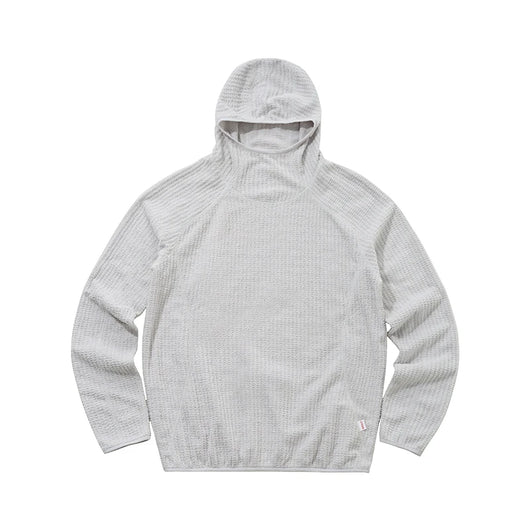 Thermal-Knit Hooded Sweatshirt