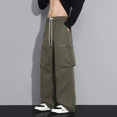 Men's Loose Straight-Leg Trousers - Casual Workwear Pants