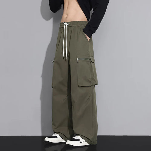 Men's Loose Straight-Leg Trousers - Casual Workwear Pants