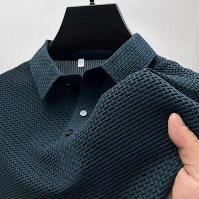 Men's Business Casual Geometric Polo Shirt