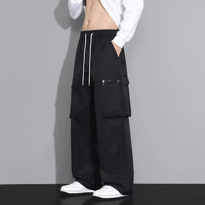 Men's Loose Straight-Leg Trousers - Casual Workwear Pants