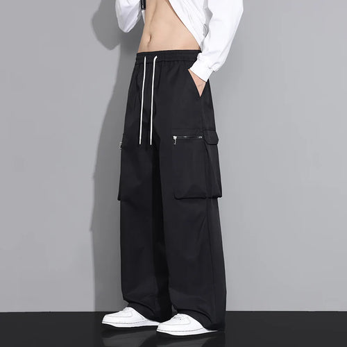 Men's Loose Straight-Leg Trousers - Casual Workwear Pants