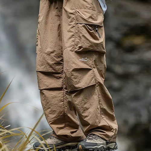 Men's Baggy Cargo Hiking Pants | Waterproof Parachute Joggers