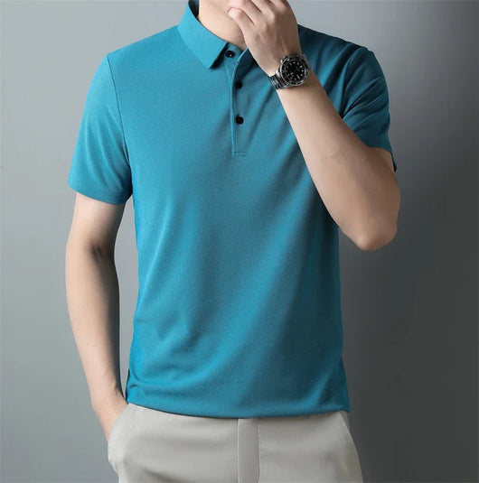 Men's Classic Collar Polo Shirt | Short Sleeve Breathable Summer Tee