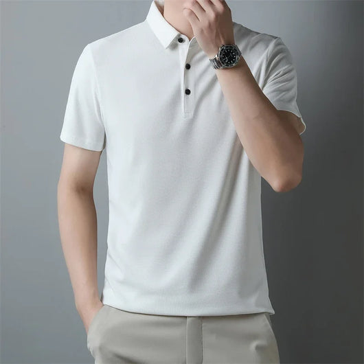 Men's Classic Collar Polo Shirt | Short Sleeve Breathable Summer Tee