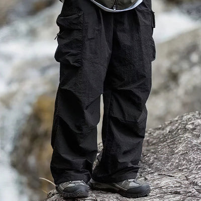 Men's Baggy Cargo Hiking Pants | Waterproof Parachute Joggers