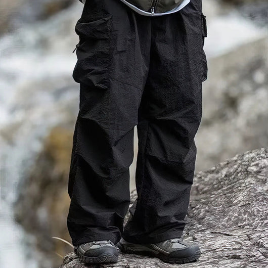 Men's Baggy Cargo Hiking Pants | Waterproof Parachute Joggers