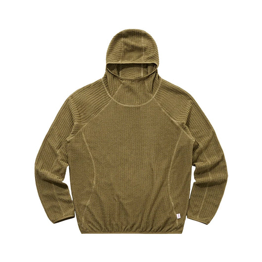 Thermal-Knit Hooded Sweatshirt