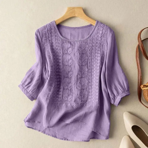 Vivienne Floral Lace Relaxed Blouse