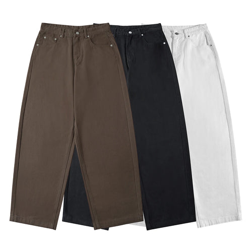 Retro Loose Fit Cotton Jeans