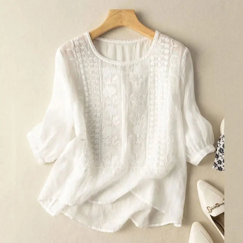 Vivienne Floral Lace Relaxed Blouse