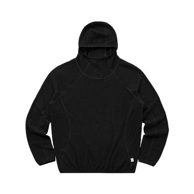 Thermal-Knit Hooded Sweatshirt