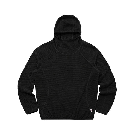 Thermal-Knit Hooded Sweatshirt