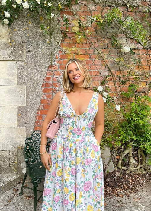 Faye Floral A-Line Midi Dress
