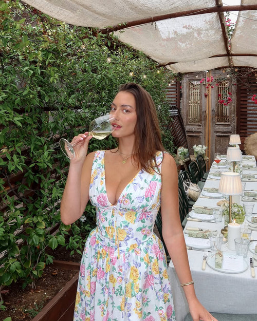 Faye Floral A-Line Midi Dress