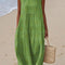 Solange Sleeveless Round Neck A-Line Midi Dress
