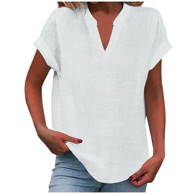 Dahlia | V-Neck Short Sleeve Blouse