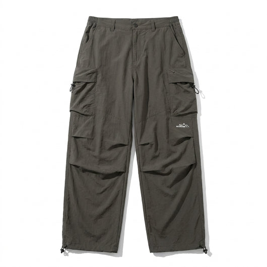 Seritide Baggy Cargo Hiking Pants – Army Green Flat Lay