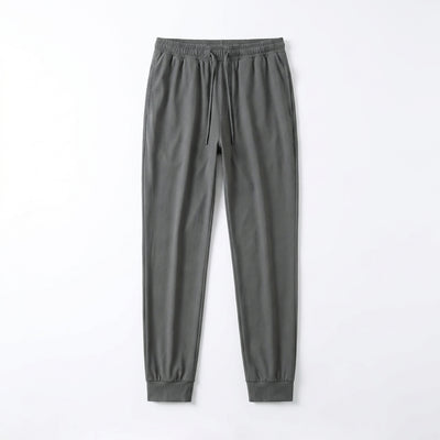 Seritide High-Stretch Drawstring Sweatpants – Gray Flat Lay