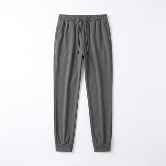 Seritide High-Stretch Drawstring Sweatpants – Gray Flat Lay