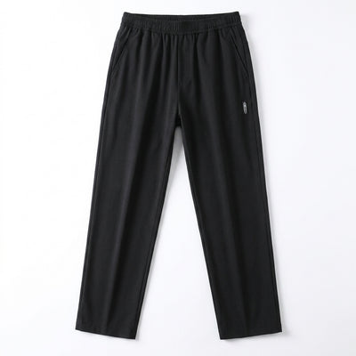 Seritide Men's Ice Silk Athletic Pants – Black Flat Lay
