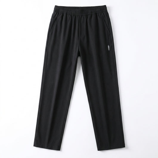 Seritide Men's Ice Silk Athletic Pants – Black Flat Lay